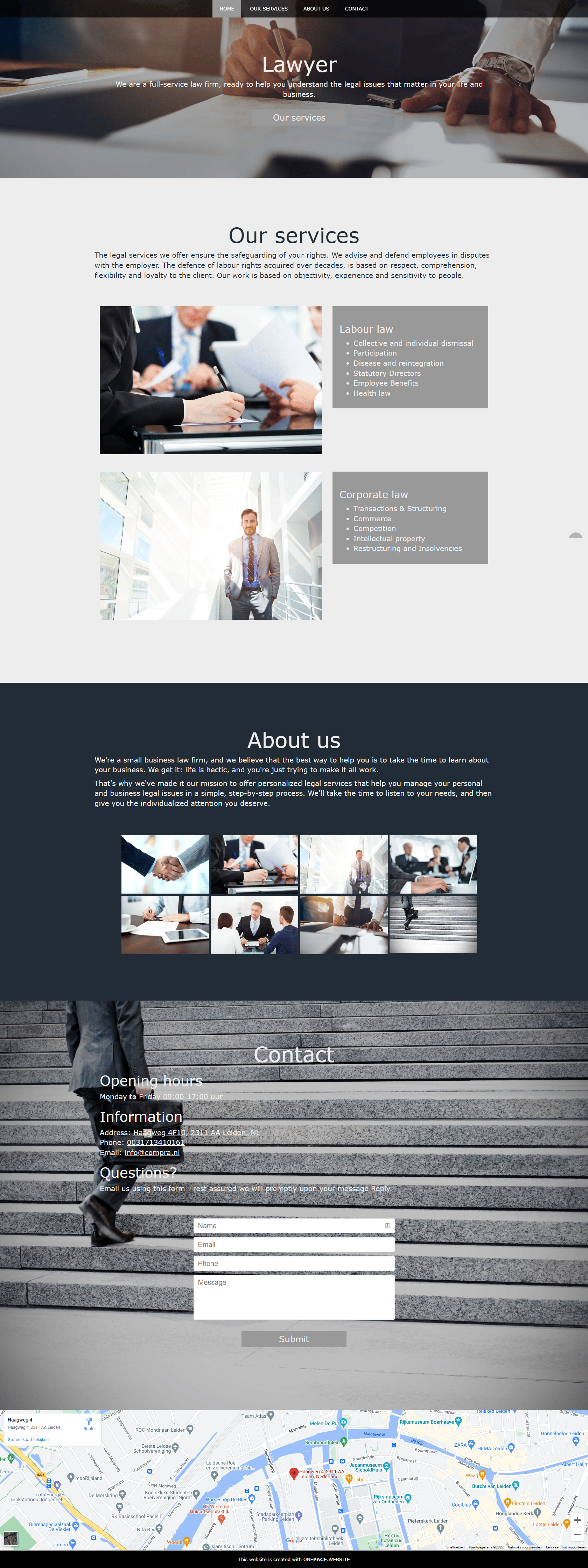 Template Lawyer Website