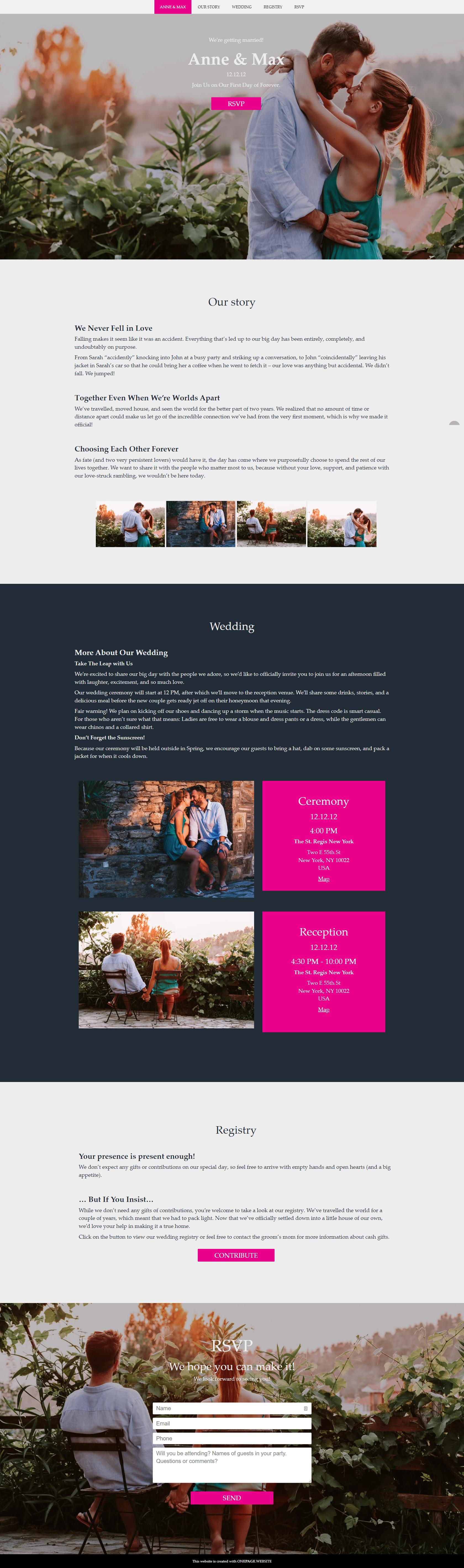Template Wedding Website